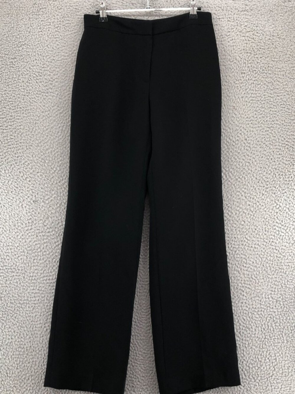 Kasper Pants Womens 4 Black Straight Leg Trousers Pockets Career Office Work